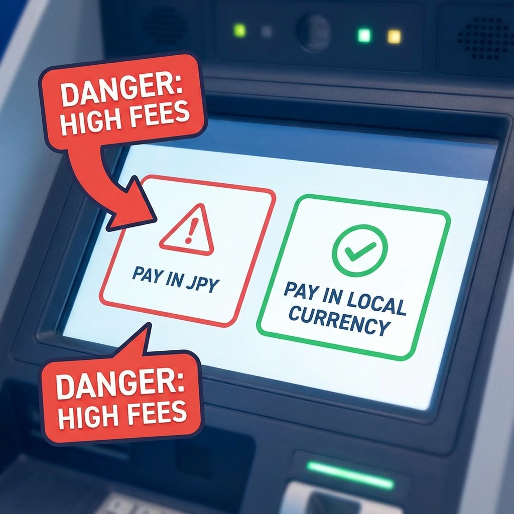DCCの罠：日本円を選ぶと手数料が高い